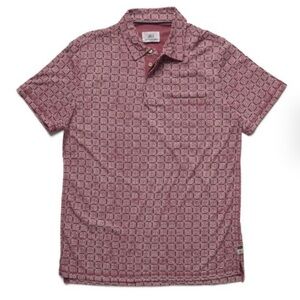 Surf Side Supply Pink Tribal Print Cotton Polo Shirt